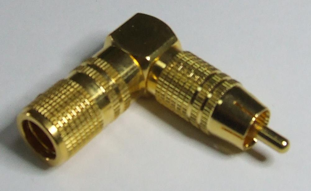 SPINA RCA ANGOLO DORATA CAVO 9 SPINA RCA ANGOLO DORATA CAVO 9