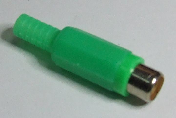 PRESA RCA IN PLASTICA ROSSA