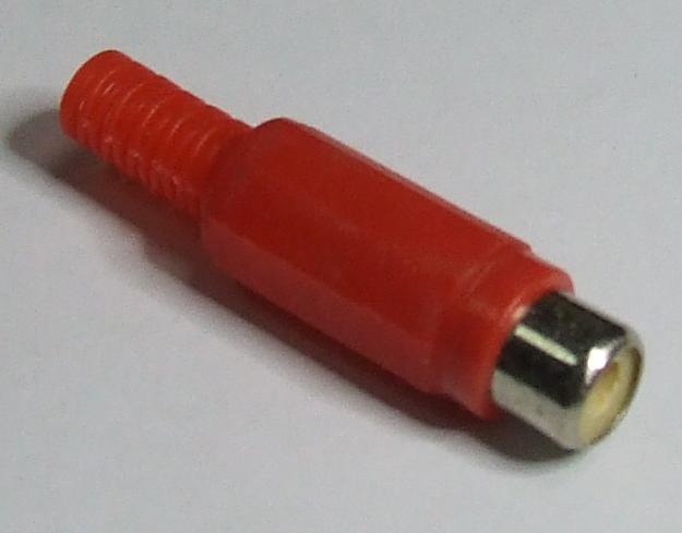 PRESA RCA IN PLASTICA ROSSA