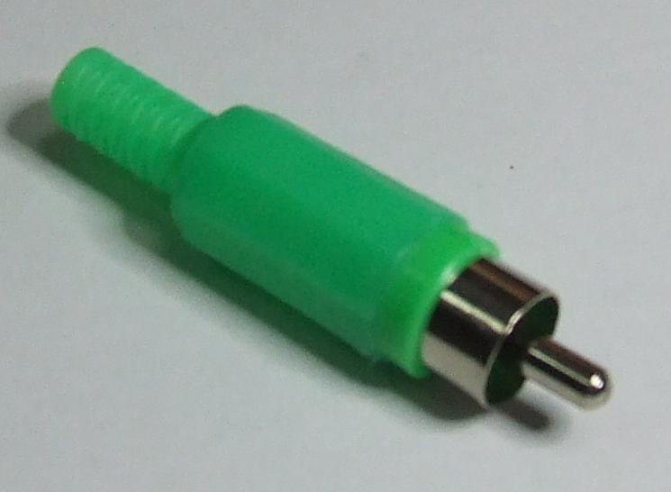 SPINA RCA IN PLASTICA VERDE