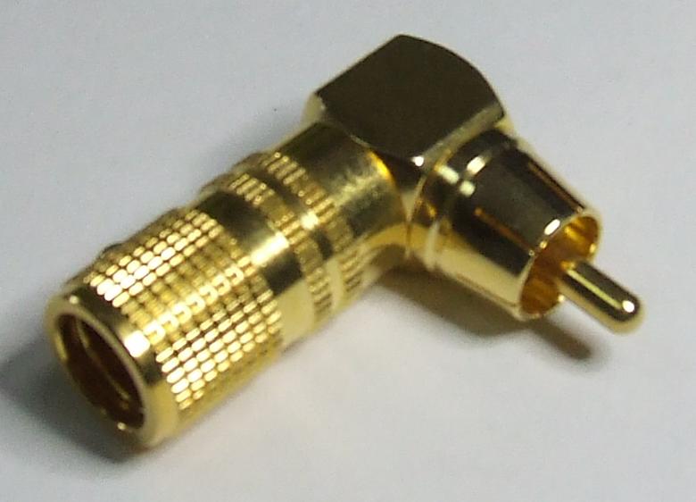 SPINA RCA ANGOLO DORATA CAVO 9 SPINA RCA ANGOLO DORATA CAVO 9
