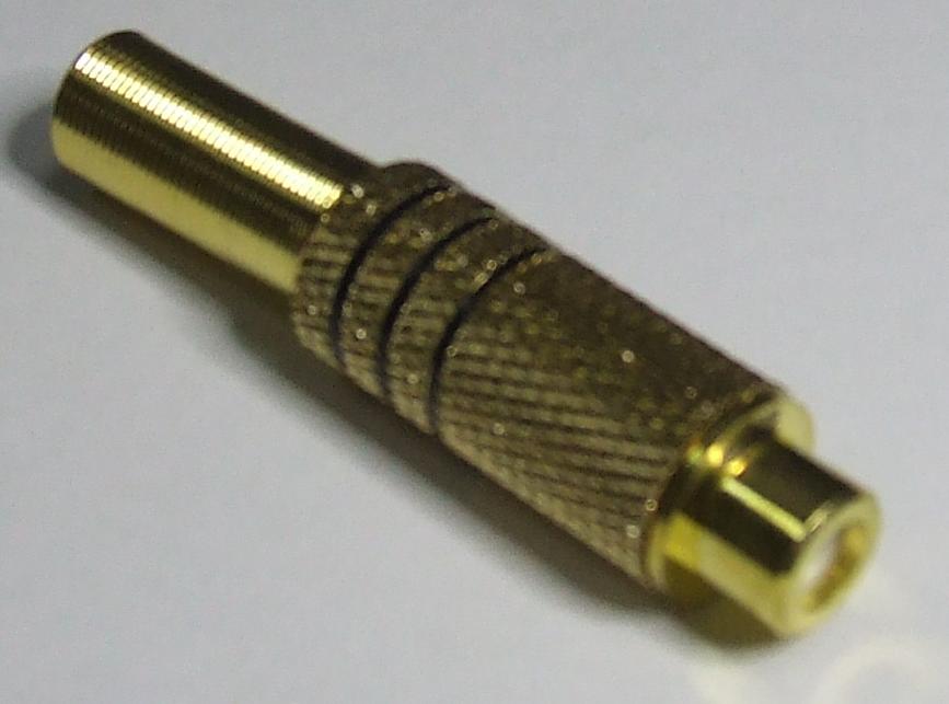 PRESA RCA DORATA ANELLI NERI PRESA RCA DORATA ANELLI NERI