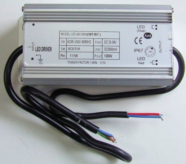 ALIMENTATORE DRIVER PER LED 100WATT