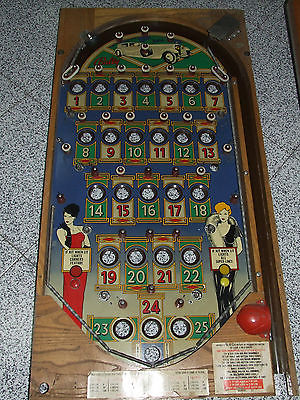 BALLY MADE IN USA PANNELLO IN LEGNO 25 FORI PER BINGO ANNI 60