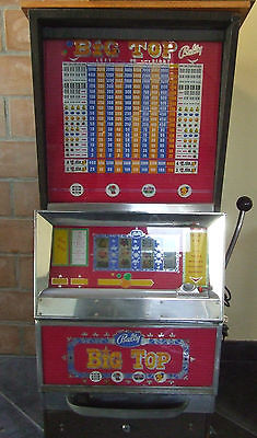 SLOT MACHINE BIG TOP BALLY LUDOTECA ARTICOLO VINTAGE