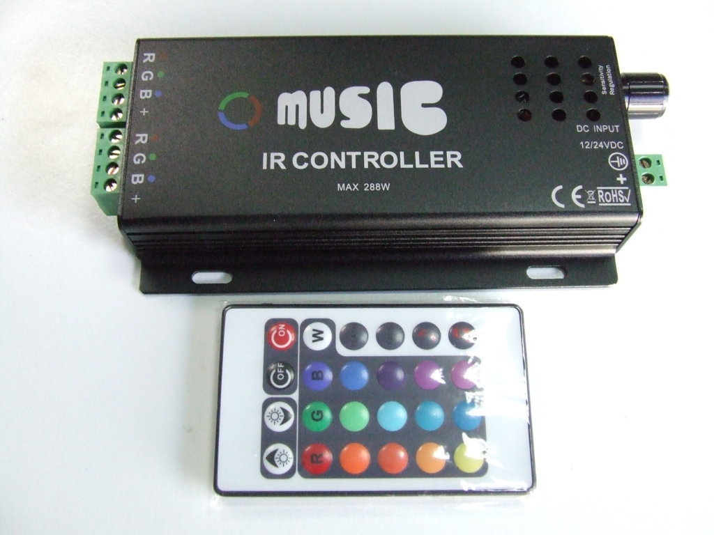 CENTRALINA RGB PER STRIP LED CON SENSORE MUSICALE CENTRALINA RGB PER STRIP LED CON SENSORE MUSICALE