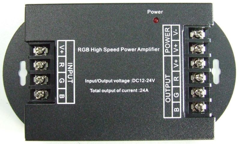 AMPLIFIER UNIT FOR STRIP RGB DC 12-24V 24AMPERE