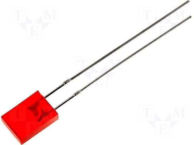 LED ROSSO RETTANGOLARE 5MM