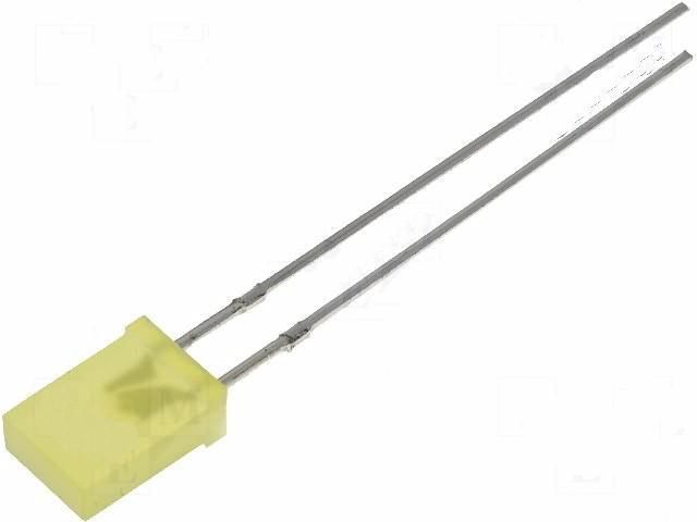 YELLOW LED RECTANGULAR 5MM