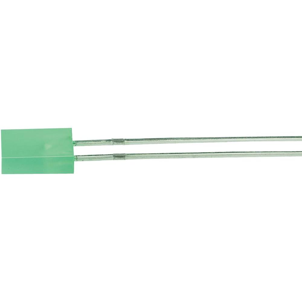 GREEN LED RECTANGULAR 5MM