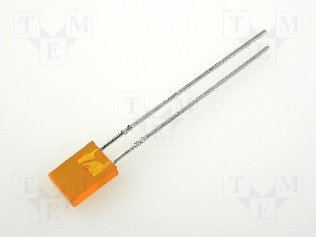 ORANGE LED RECTANGULAR 5MM