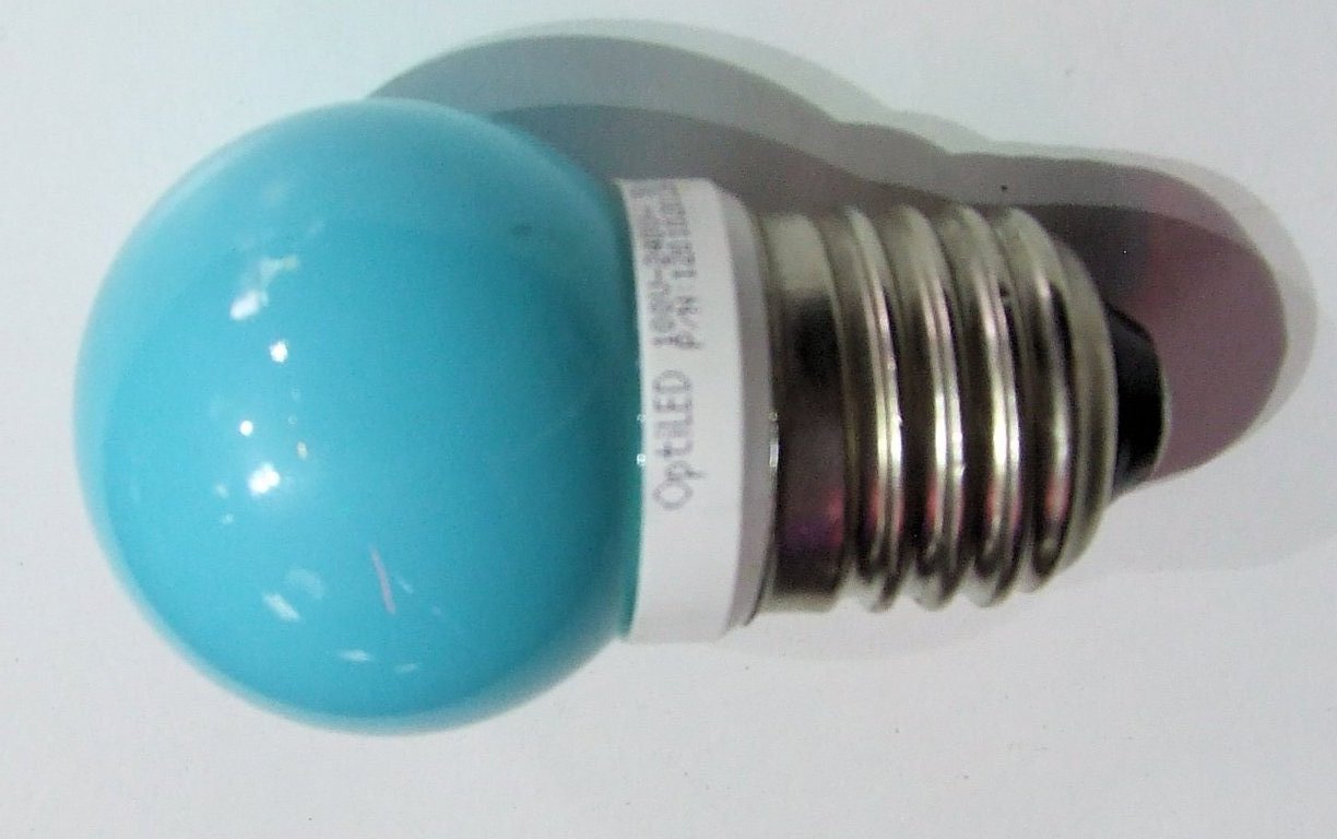 LAMPADA A SFERA LED COLORE AZZURRO 2 PEZZI 2 WATT A 220V E27 - Clicca l'immagine per chiudere