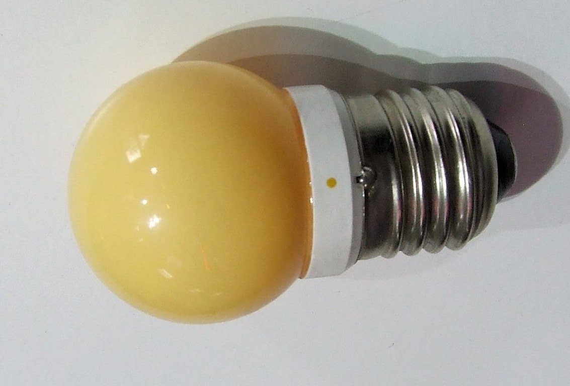 LAMPADA A SFERA LED COLORE ARANCIO COPPIA 2 WATT A 220V E27 - Clicca l'immagine per chiudere