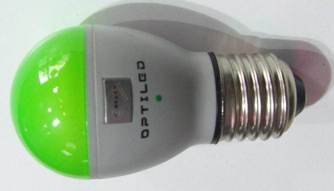 LAMPADA A SFERA LED COLORE VERDE COPPIA 2,5 WATT A 220V E27