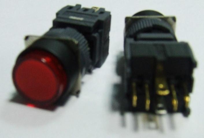 PULSANTE LUMINOSO ROSSO PROFESSIONALE DA PANNELLO 4 CONTATTI PULSANTE LUMINOSO ROSSO PROFESSIONALE DA PANNELLO 4 CONTATTI