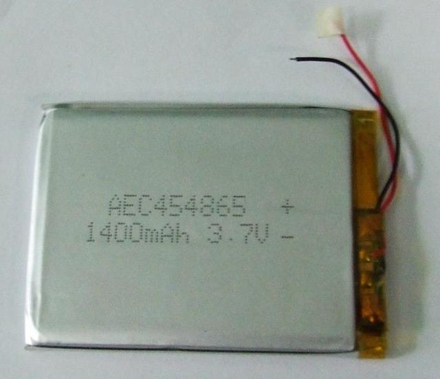 LITHIUM-POLYMER BATTERY 65 X 47 X 4 mm 3.7 volt 1400mA