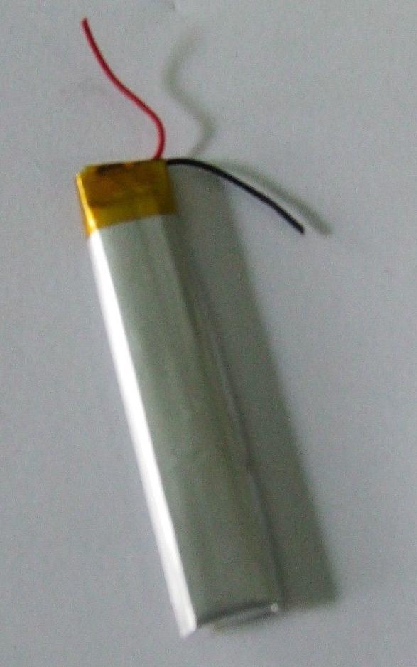 LITHIUM-POLYMER BATTERY 56 X 11 X 3 mm 3.7 VOLT 100mA
