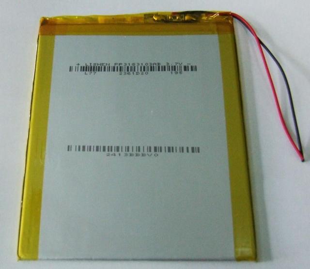 BATTERIA AI POLIMERI DI LITIO 65 X 42 X 3mm 3,7V 750mA BATTERIA AI POLIMERI DI LITIO 65 X 42 X 3mm 3,7V 750mA