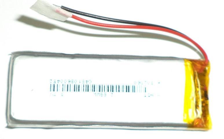 BATTERIA AI POLIMERI DI LITIO 54 X 27 X 5mm 3,7 VOLT 850mAh