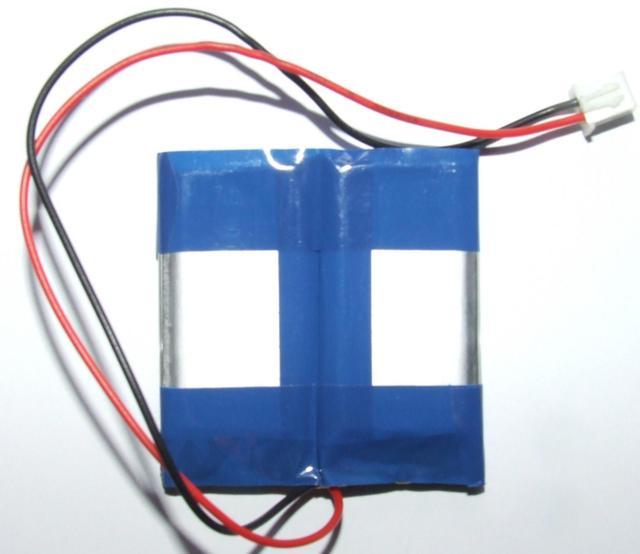 LITHIUM-POLYMER BATTERY 48 X 47 X 5mm 7.4V 1A