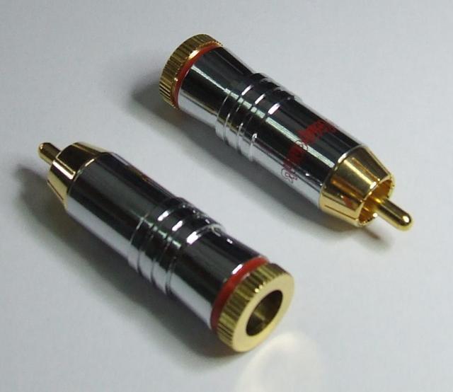 RCA CONNETTORE PROFESSIONALE CAVO 8mm ROSSO ALTA QUALITA'