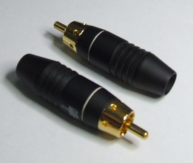 CONNETTORE RCA PROFESSIONALE CAVO 8mm NERO