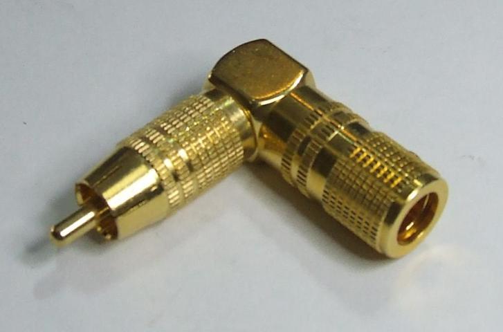 RCA SPINA ANGOLO DORATA CAVO 9 RCA SPINA ANGOLO DORATA CAVO 9