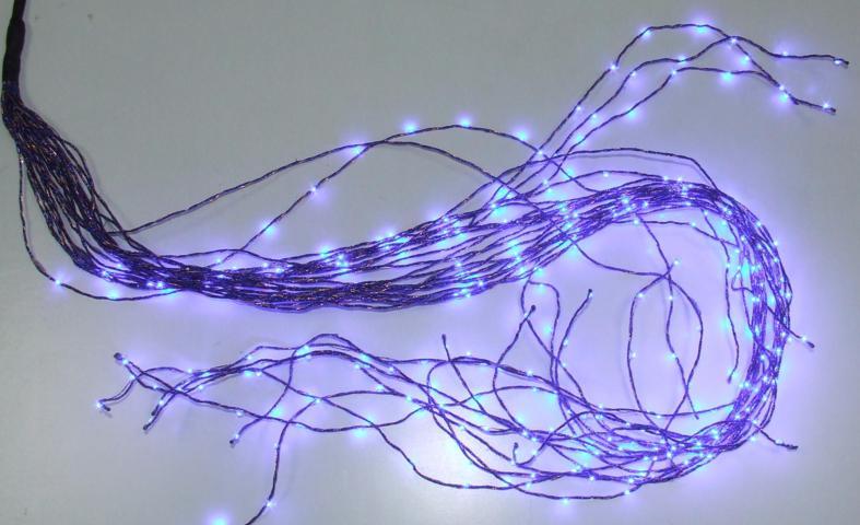 MICROLED A GOCCIA SU FILO DI RAME 24 STRISCE LUCE BLUE MICROLED A GOCCIA SU FILO DI RAME 24 STRISCE LUCE BLUE