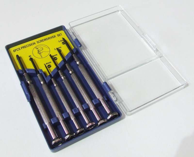 METAL SCREWDRIVER SCREWDRIVER PRECISION SET 6 PIECES