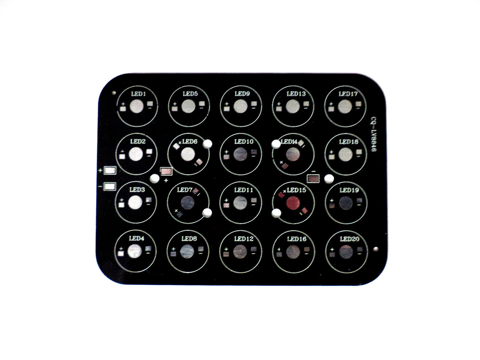 PIASTRA IN ALLUMINIO PER IL MONTAGGIO DI 20 LED DA 1 WATT PIASTRA IN ALLUMINIO PER IL MONTAGGIO DI 20 LED DA 1 WATT