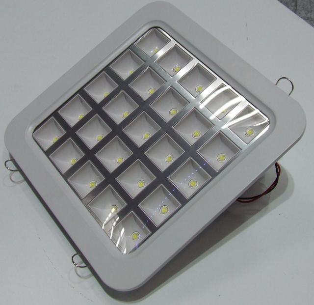 PLAFONIERA QUADRATA DA INCASSO BIANCO FREDDO 6500K 25 LED 1W CAD