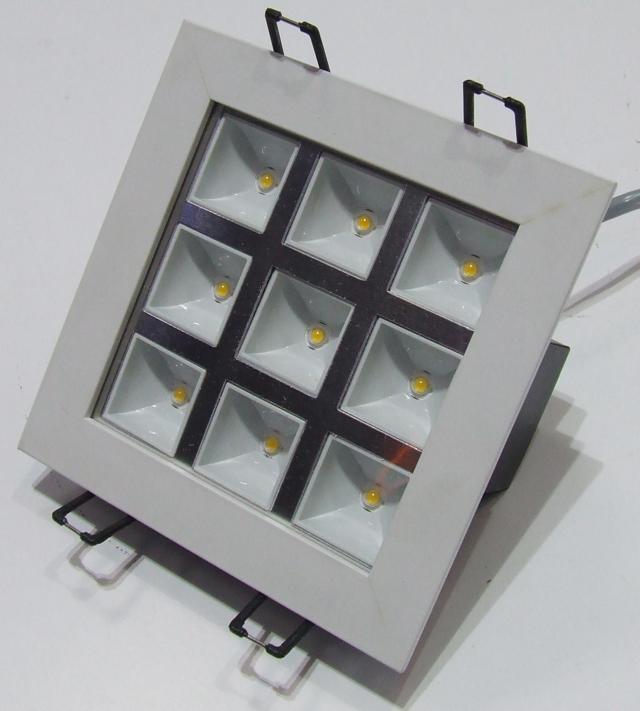 PLAFONIERA DA CONTROSOFFITTO 9 LED DA 1 WATT BIANCO CALDA