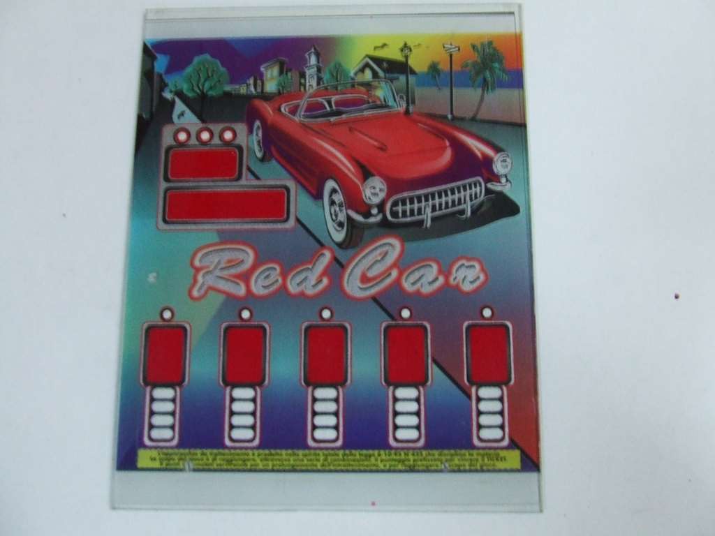 VIDEO POKER RED CAR PANNELLO IN PLEXIGLASS