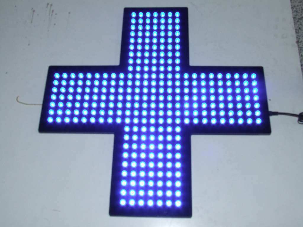 CROCE A LED BLU PER PARAFARMACIA FARMACIA - Clicca l'immagine per chiudere