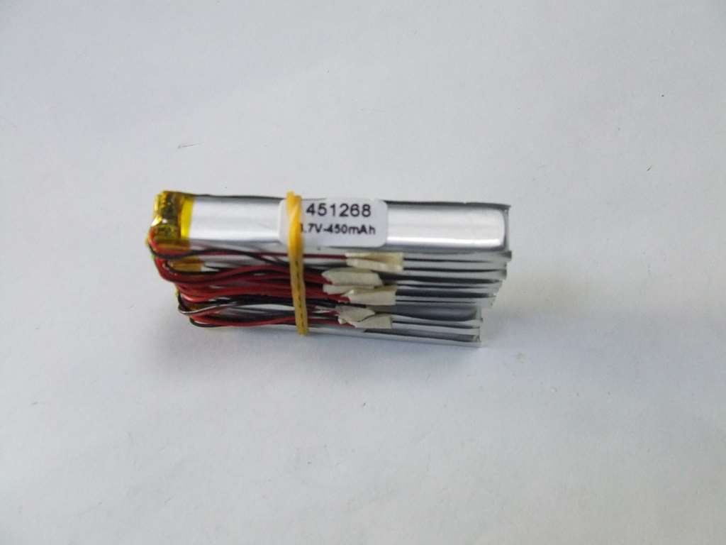 BATTERIA AI POLIMERI DI LITIO 68 X 11 X 4 MM 3,7 V 450 MAH