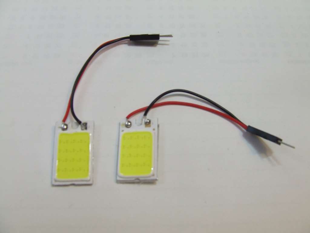 COB LED PER AUTO E NON 6500K DC12V COPPIA COB LED PER AUTO E NON 6500K DC12V COPPIA