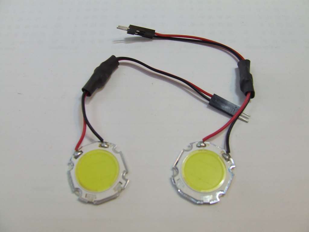 COB LED PER AUTO E NON 6500K DC12V COPPIA COB LED PER AUTO E NON 6500K DC12V COPPIA