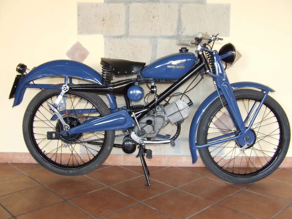 MOTO GUZZI CARDELLINO PRIMA SERIE 1955 65 cc 3 MARCE COLORE BLU - Clicca l'immagine per chiudere