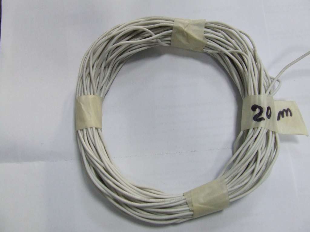 CAVO ANTIFIAMMA MATASSA BIANCA 20 MT SEZIONE 1 MM CAVO ANTIFIAMMA MATASSA BIANCA 20 MT SEZIONE 1 MM