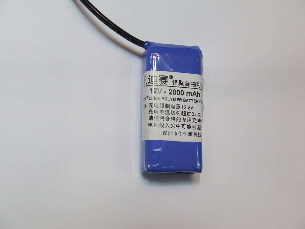 BATTERIA AI POLIMERI DI LITIO 34 X 78 X 22 MM 12 V 2 A BATTERIA AI POLIMERI DI LITIO 34 X 78 X 22 MM 12 V 2 A