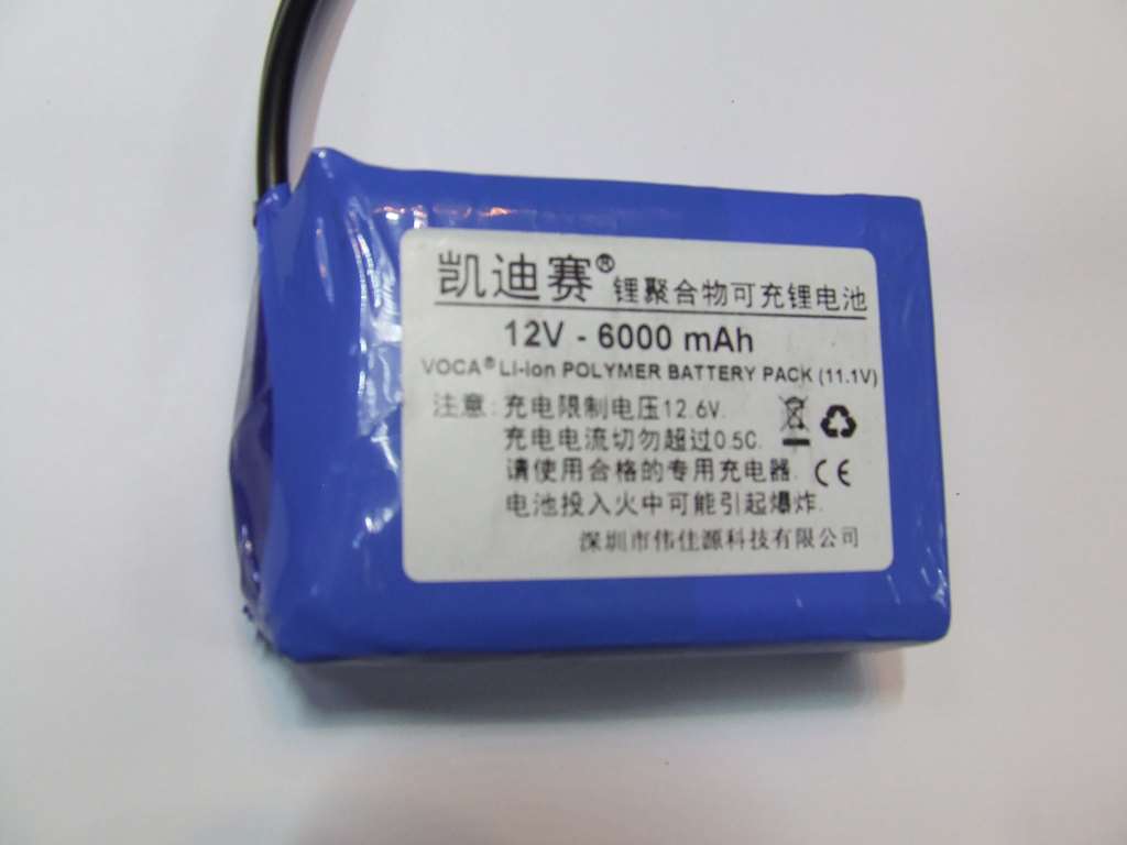 BATTERIA AI POLIMERI DI LITIO 58 X 88 X 30 MM 12 V 6 A BATTERIA AI POLIMERI DI LITIO 58 X 88 X 30 MM 12 V 6 A