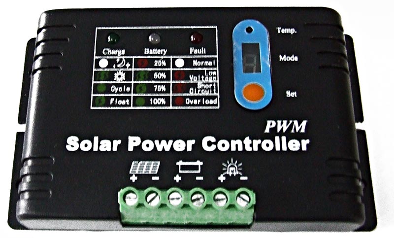 LED CONTROLLER FOR SOLAR PANELS AND 30AMP 12-24VOLT